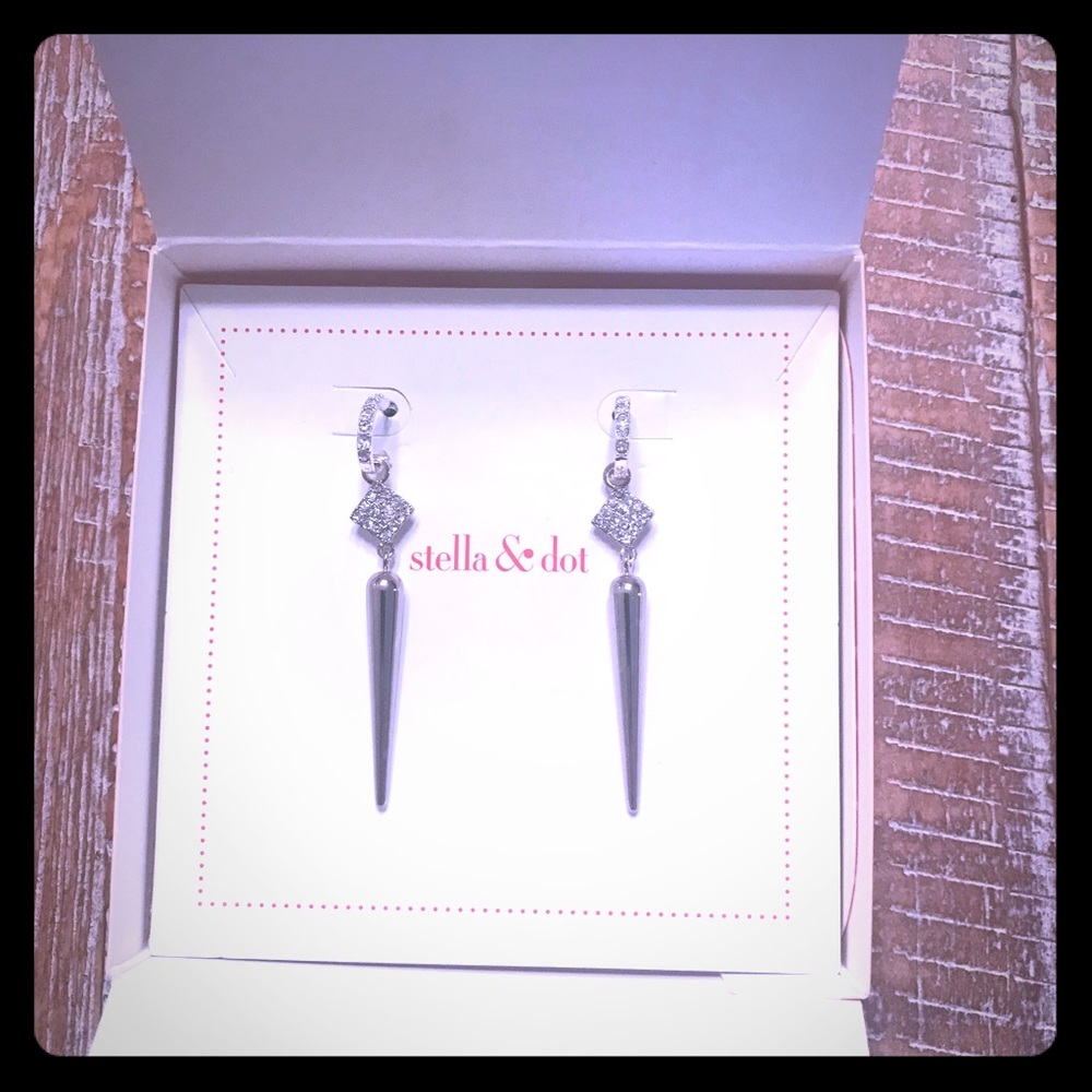 Stella & Dot Bianca Silver Earrings